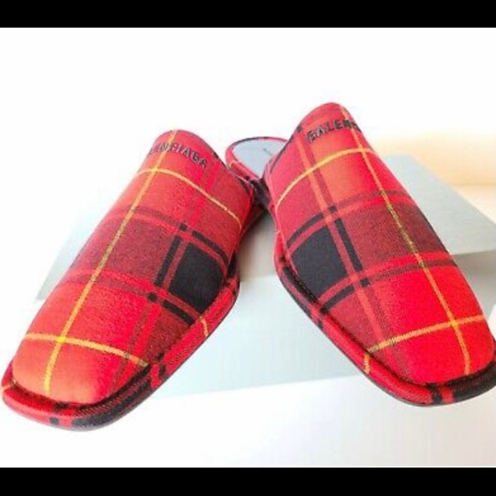 COPY - Balenciaga Men's Red & Black Slippers